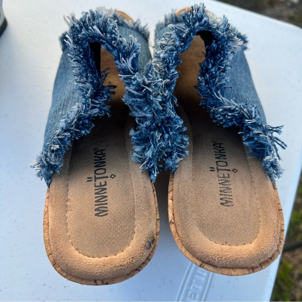 Minnetonka Blue Jean Wedge Sandals size 8 - Picture 7 of 7
